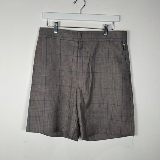 Givenchy Grey Pinstripe Wool Shorts Size 31