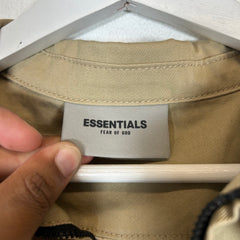 Essentials Tan Zip-Up Work Jacket Size L