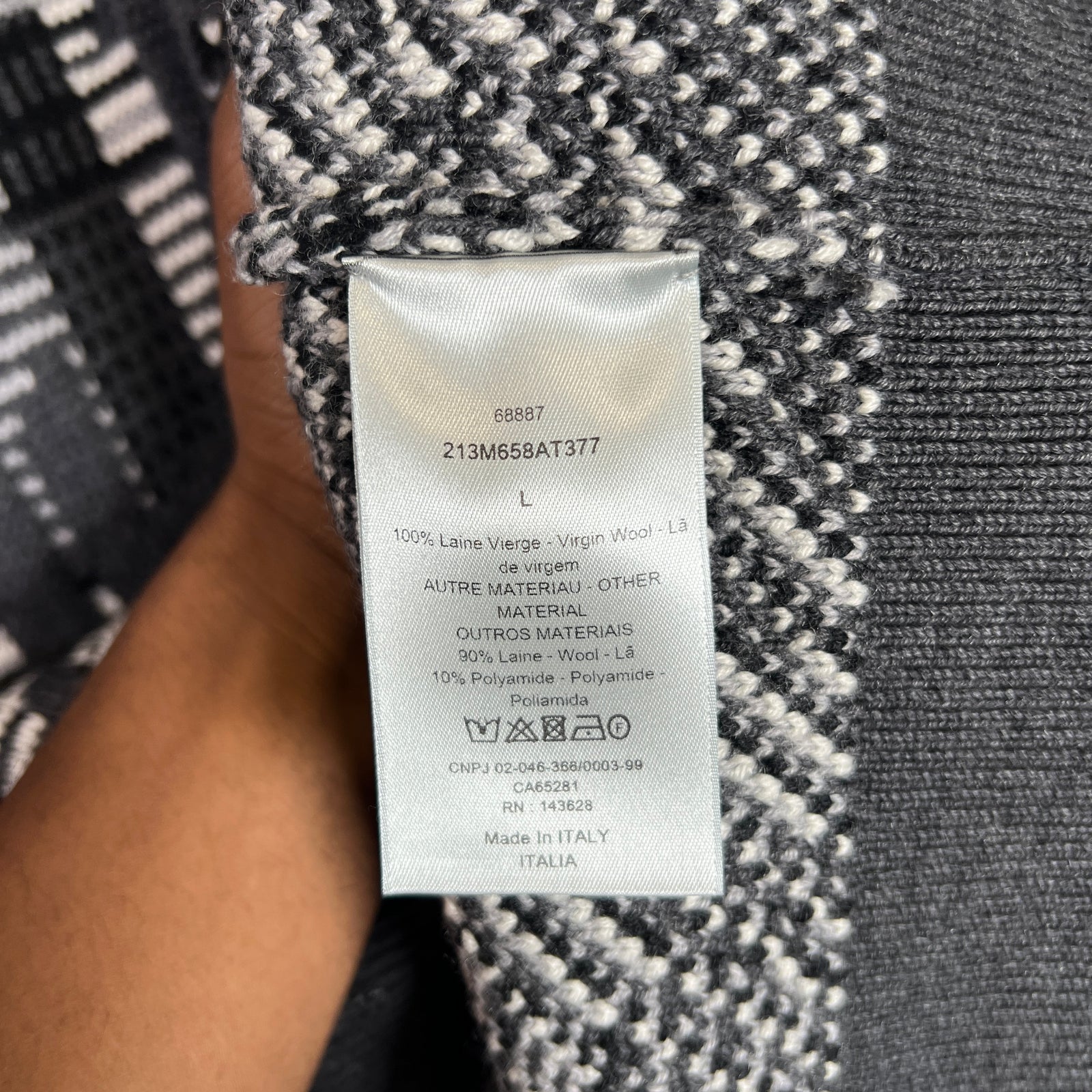 Dior Wool Oblique Trotter Intarsia Monogram Sweater