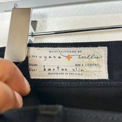 Imogene + Willie Black Barton Slim Denim Jeans Size 34