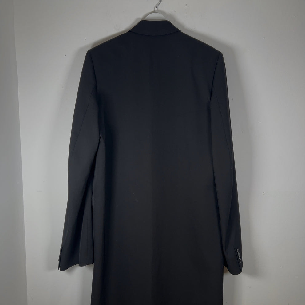 Balenciaga Barathea Black Duster Trench Coat