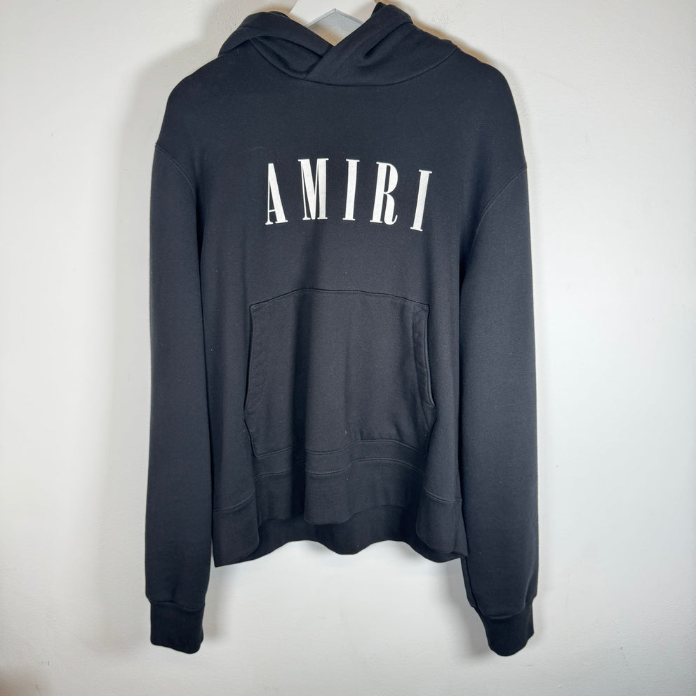 Amiri Black MA Core Logo Hoodie Size L