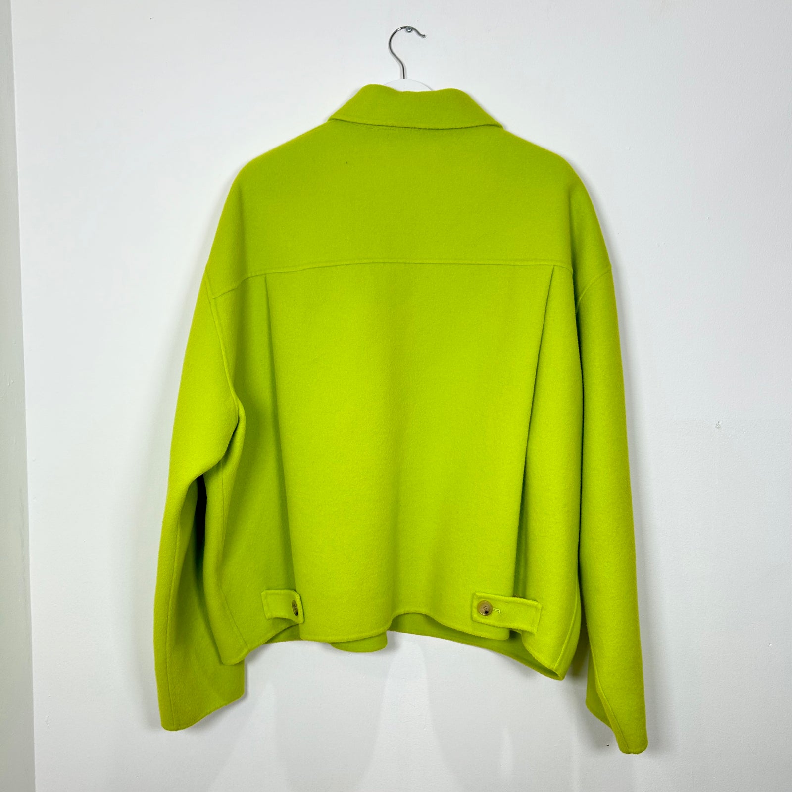 Acne Studios Green Boxy Wool Zip Up Size XL