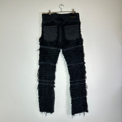 1017 Alyx 9SM x Blackmeans Black Distressed Flare Denim Jeans Size 30