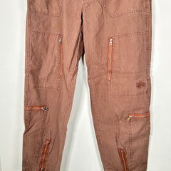 Stussy Brown Multi-Zip Cargo Pants Size 34