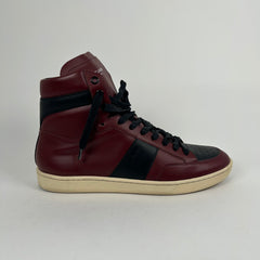 Saint Laurent SL/10H Court Burgandy High Tops Size 41