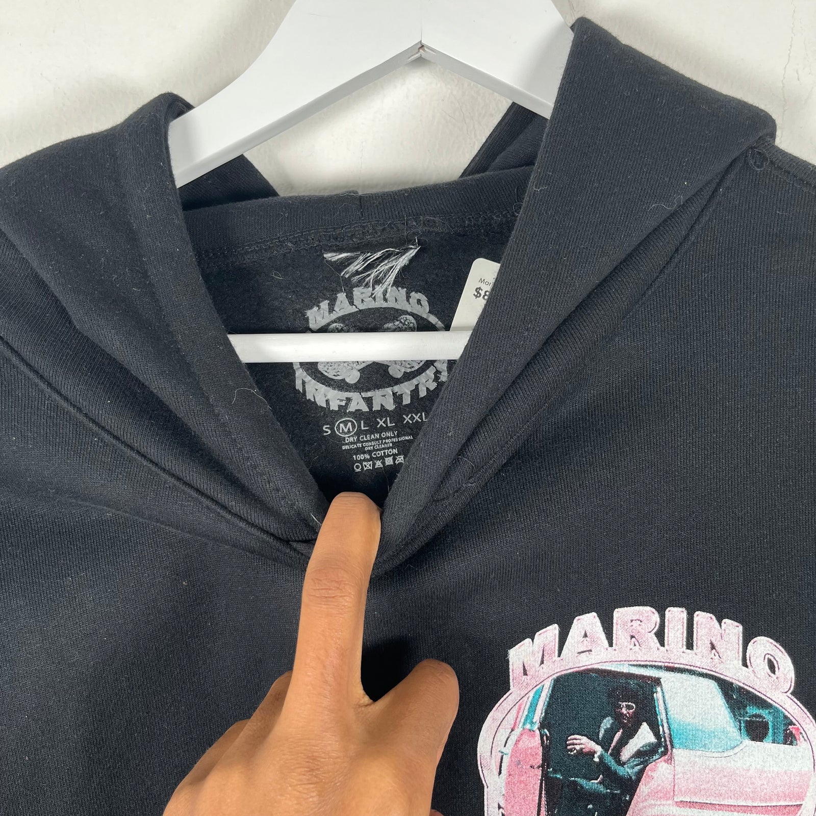 Marino Infantry Pink Pimp Hoodie Size M