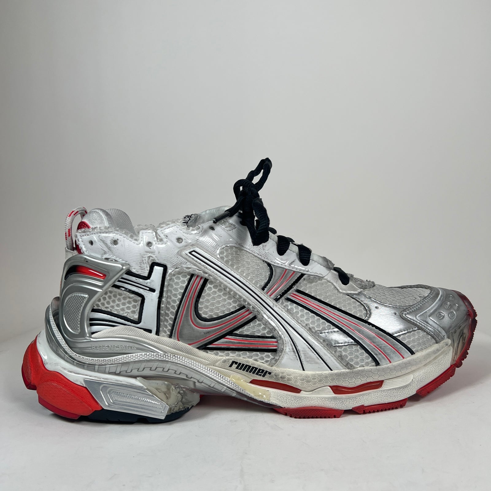 Balenciaga White/Red/Black Runners Size 46