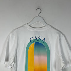 Casablanca Blue Outline Doorway Graphic White T-Shirt