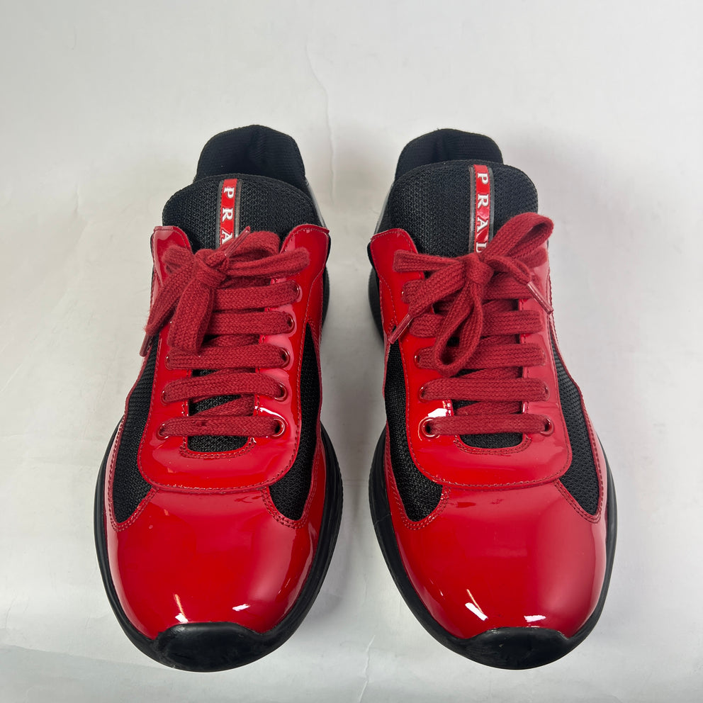 Prada Red/Black Patent Leather America Cups