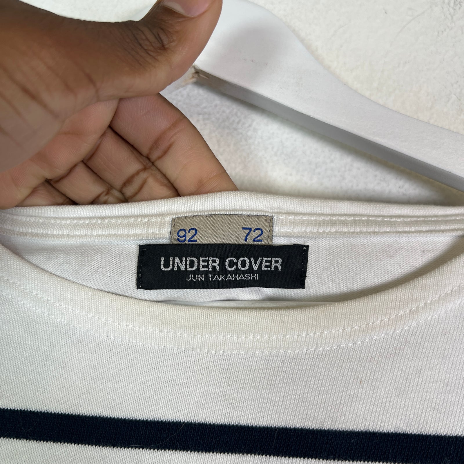 Undercover SS04 "New York City" White Striped Longsleeve Size S