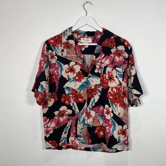 Saint Laurent Hawaiian Flower Button-Up Shirt Size M