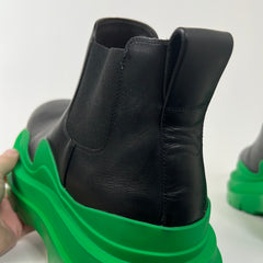 Bottega Veneta Green Low Tire Boot Size 44.5