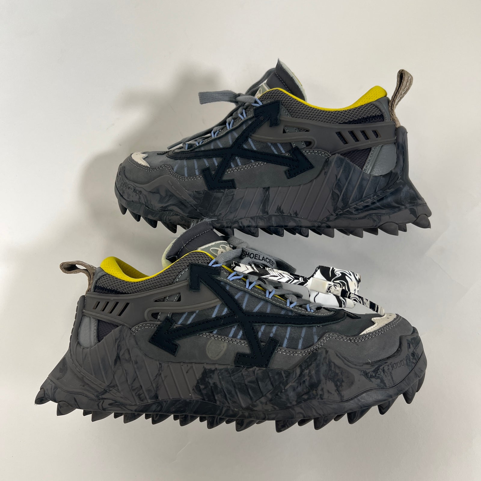 Off-White Grey Odsy 1000 Sneakers Size 40