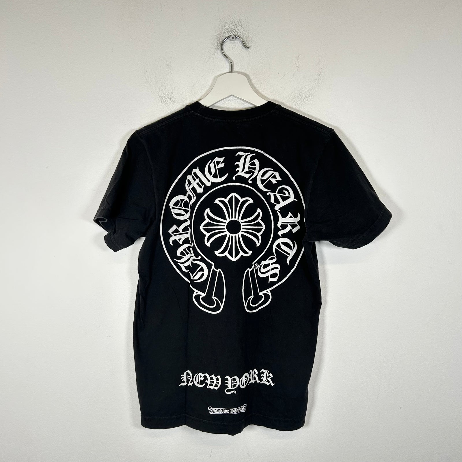 Chrome Hearts Black New York Horseshoe Logo T-Shirt Size S
