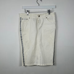 Dolce & Gabbana White Pin-Stripe Skirt Size 27