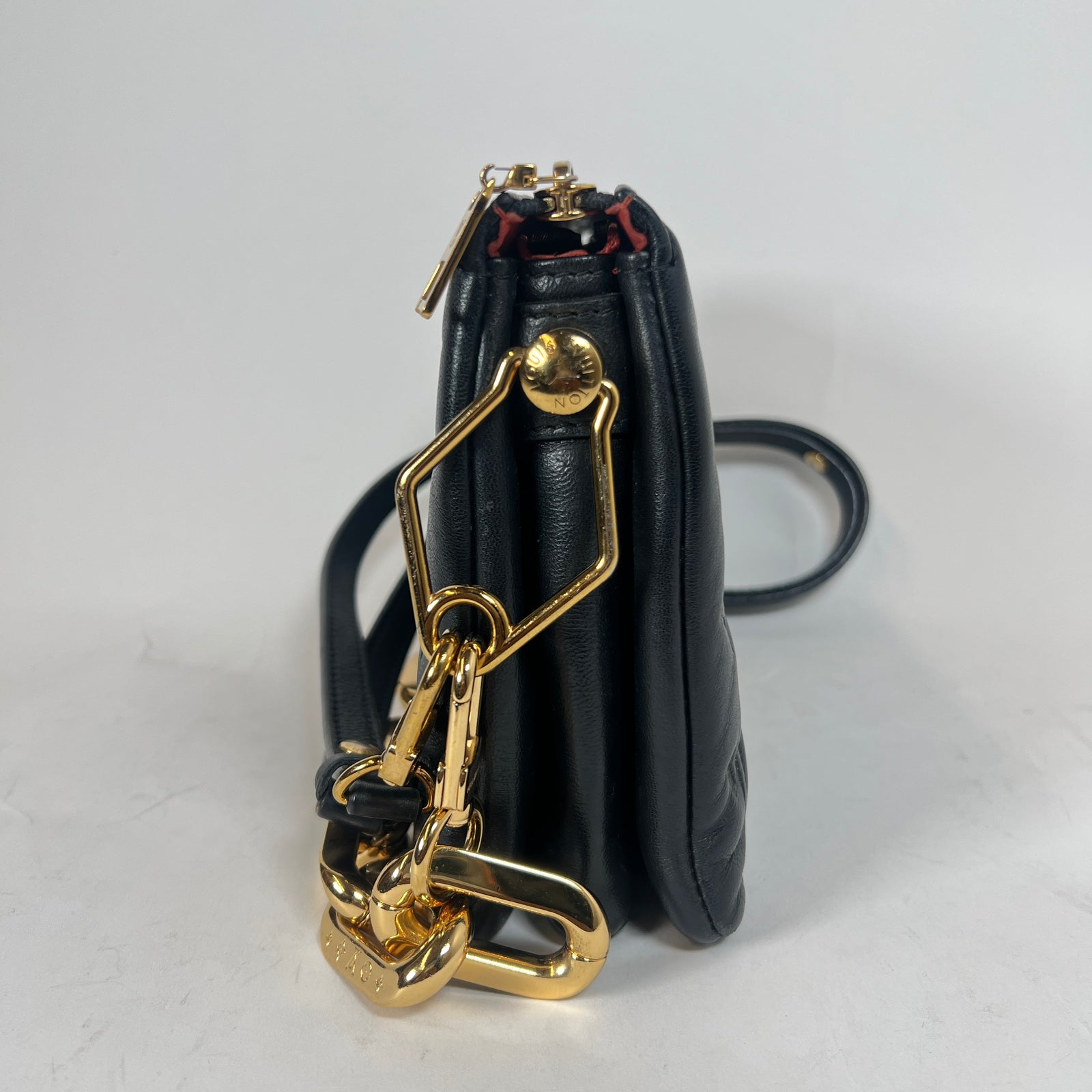 Louis Vuitton Black Lambskin Embossed Coussin BB Bag