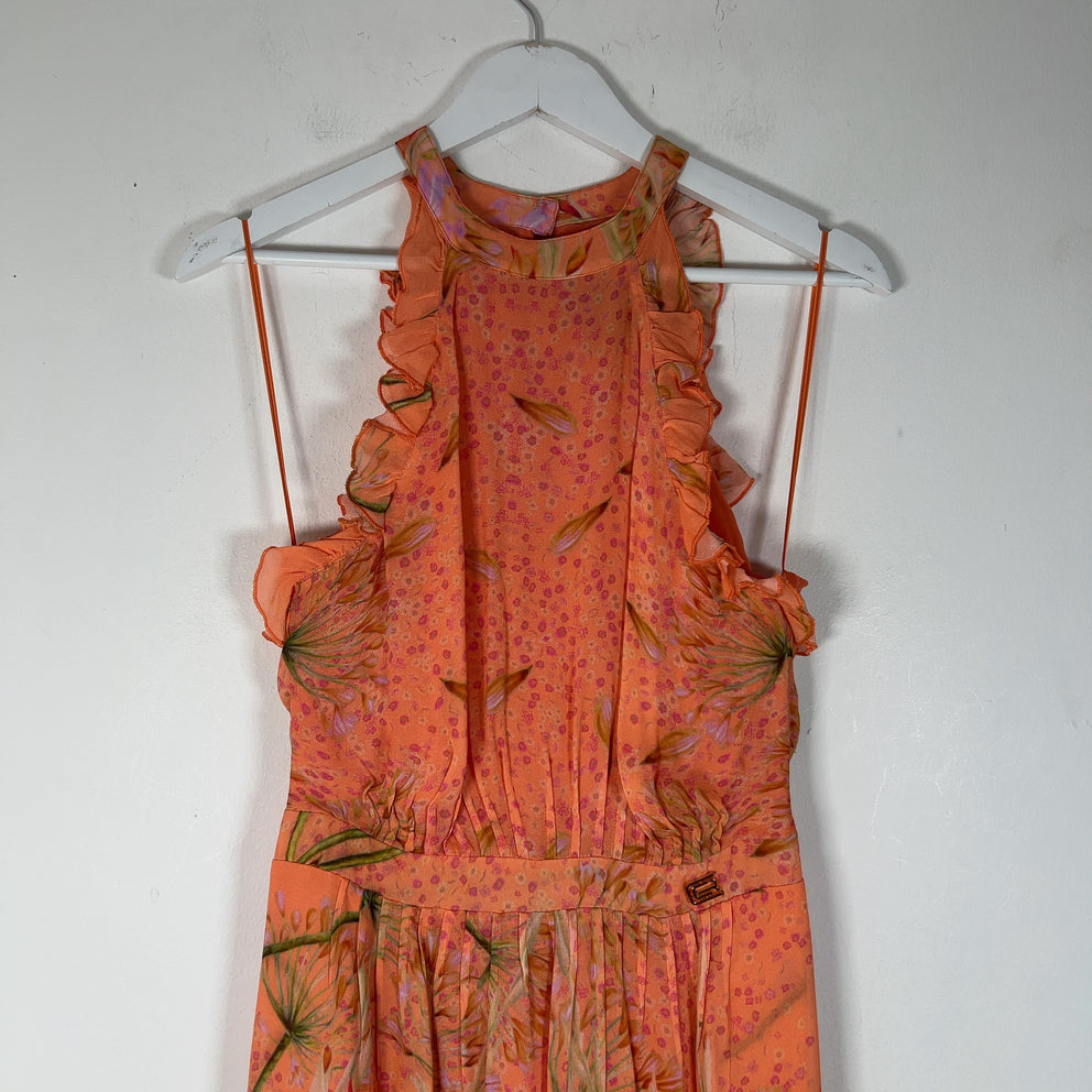 Class Robert Cavalli Flower Petal Ruffle Dress