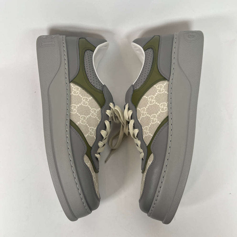 Gucci Grey/Green GG Chunky Sneaker Size GG 10