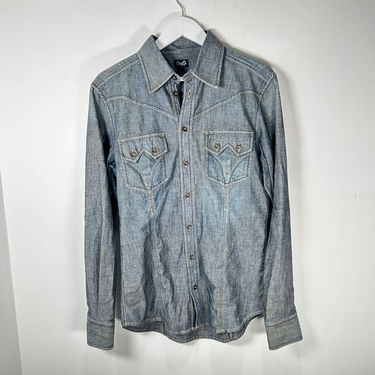 Dolce Gabbana Western Denim Shirt Size M