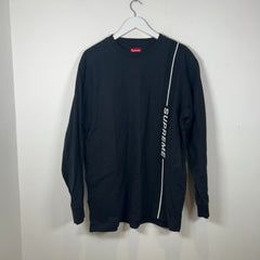 Supreme Black Stripe Logo Longsleeve