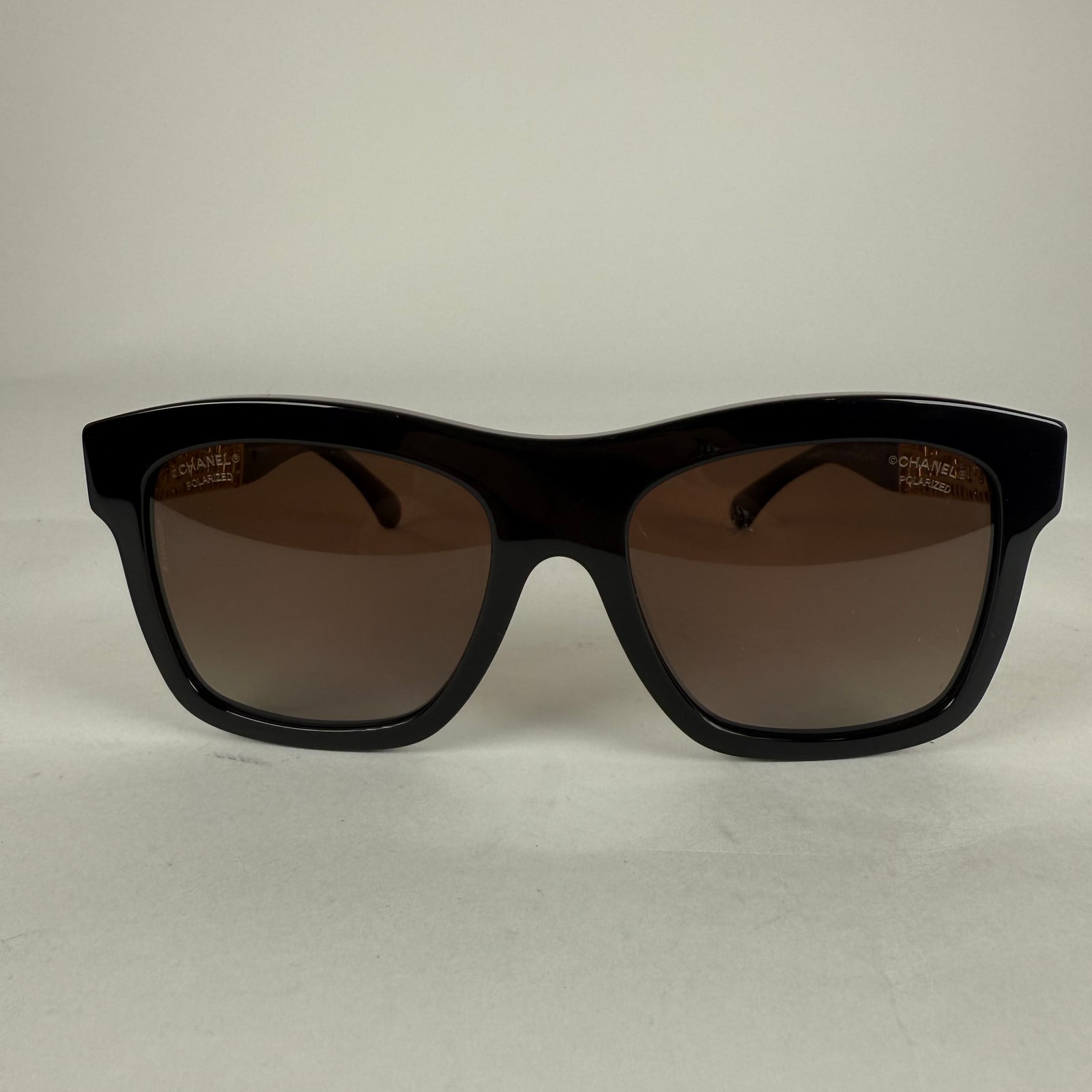 Chanel Black/Gold Tweed Polarized Sunglasses