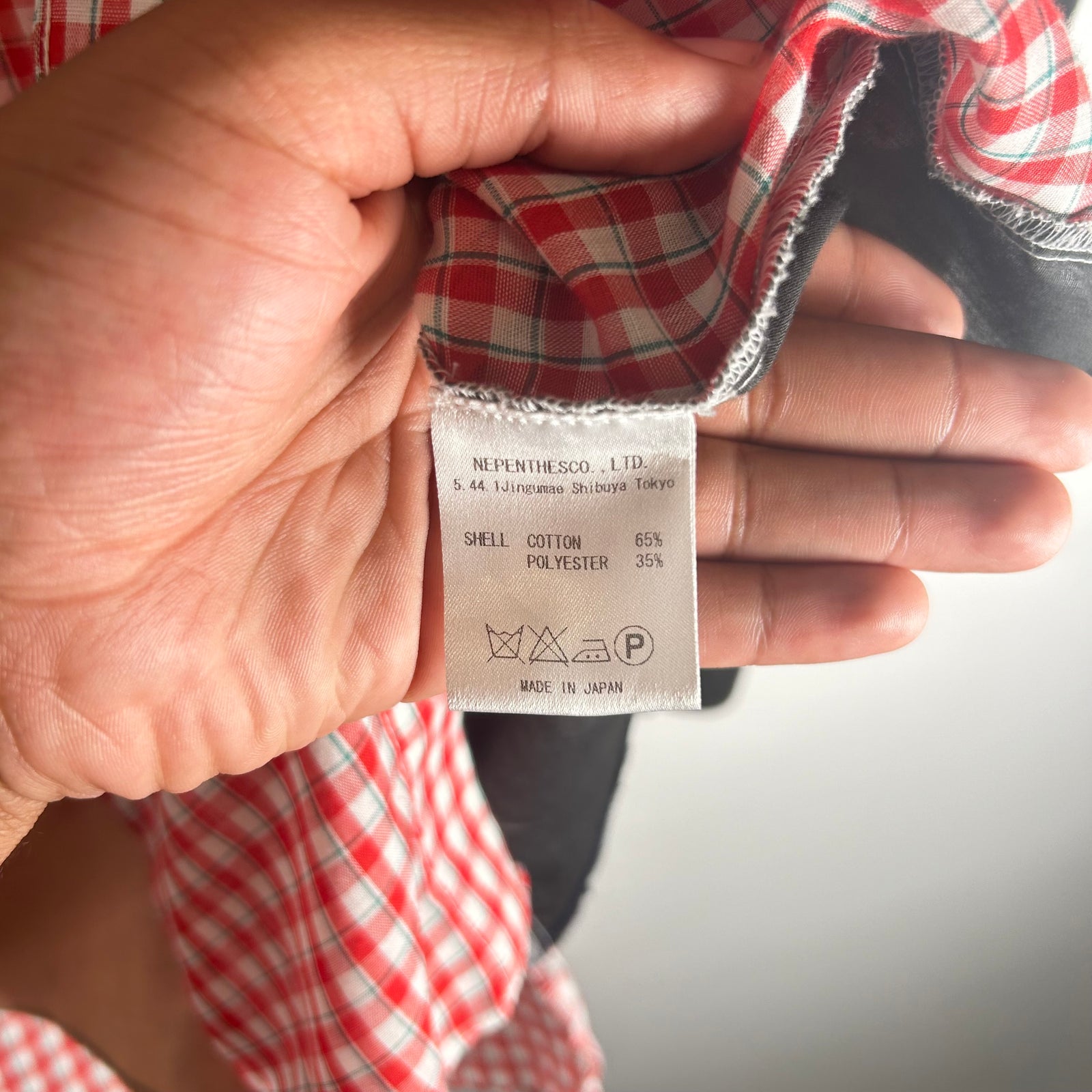 Needles Khaki Rebuild Flannel Shirt Size S