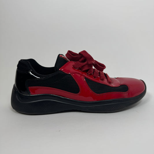 Prada Red/Black Cup Sneakers Size 10