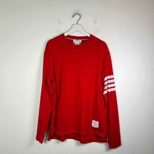 Thom Browne Red 2003 4 Bar Striped Long-Sleeve T-Shirt Size 5