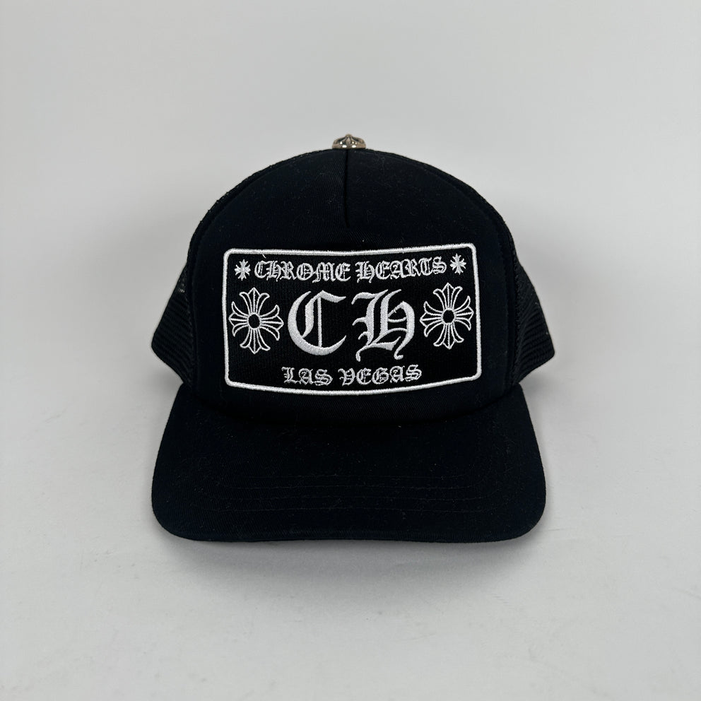 Chrome Hearts 'Las Vegas' Black Trucker Hat
