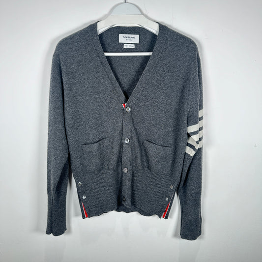 Thom Browne Grey Button-Up Cardigan Size 3