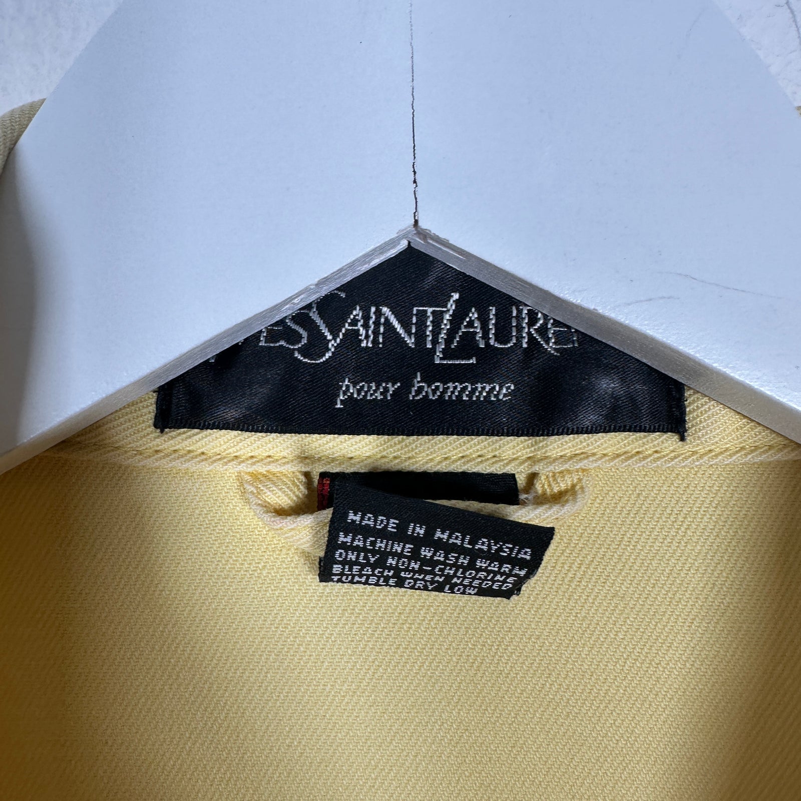 Saint Laurent Vintage Yellow Polo Jacket Size L