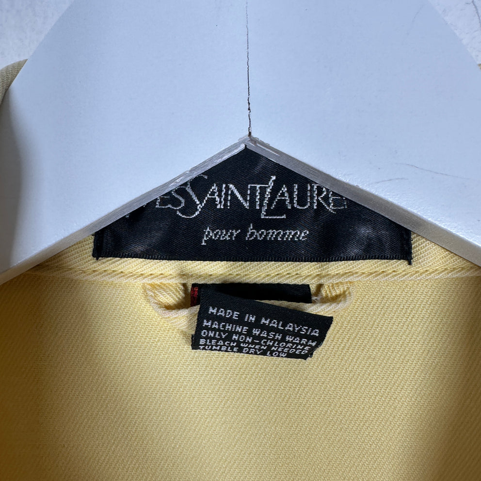 Saint Laurent Vintage Yellow Polo Jacket Size L