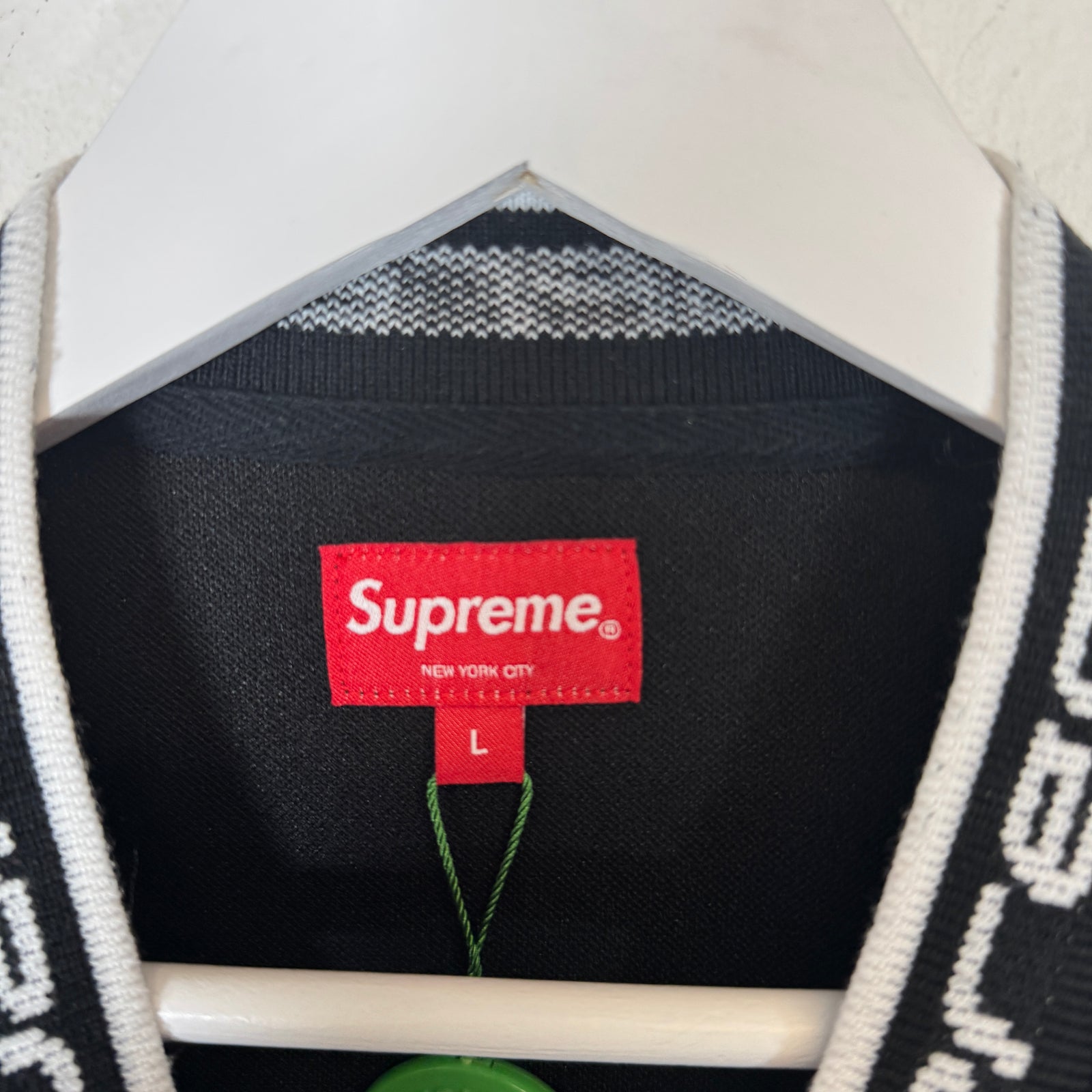 Supreme Black Logo Longsleeve Jersey Size L