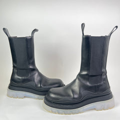 Bottega Veneta Clear Sole Leather Tire Boots