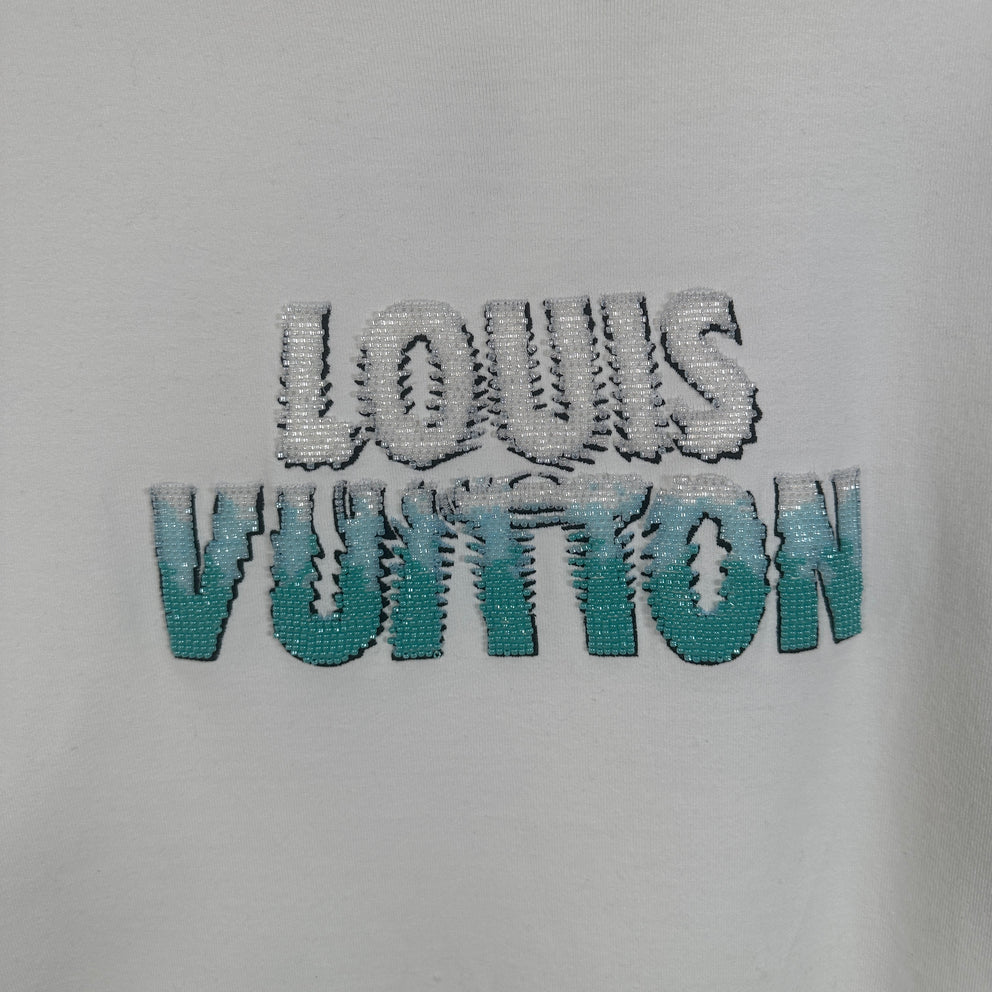 Louis Vuitton Sequin Pearl Logo T-Shirt Size XL