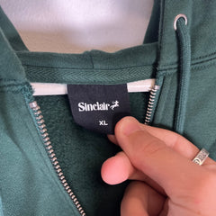 Sinclair Global Green Zip Up Hoodie Size XL