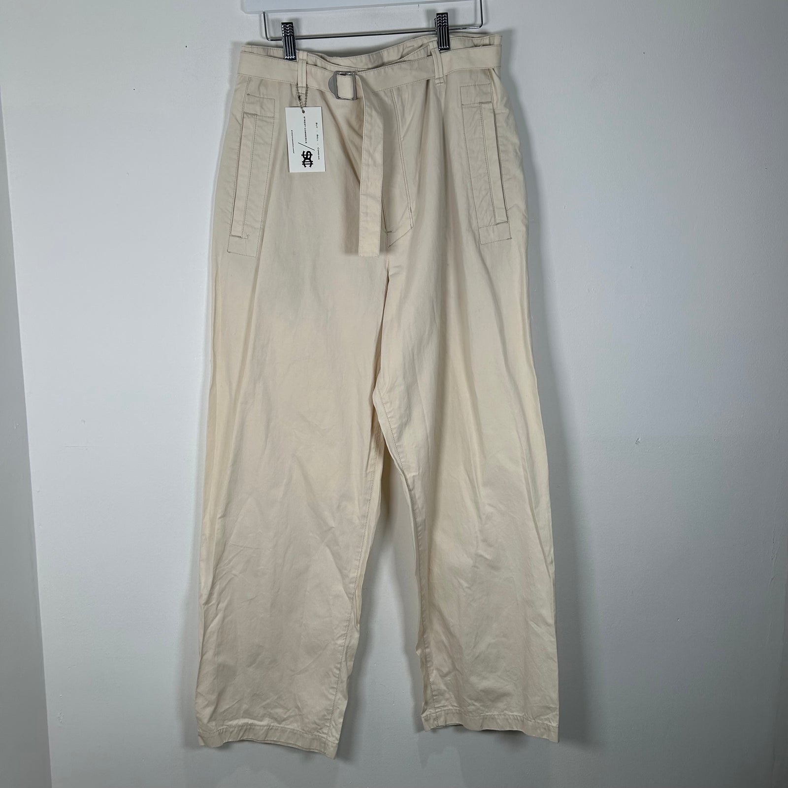 Lemaire Cream Adjustable Lounge Pants Size 48