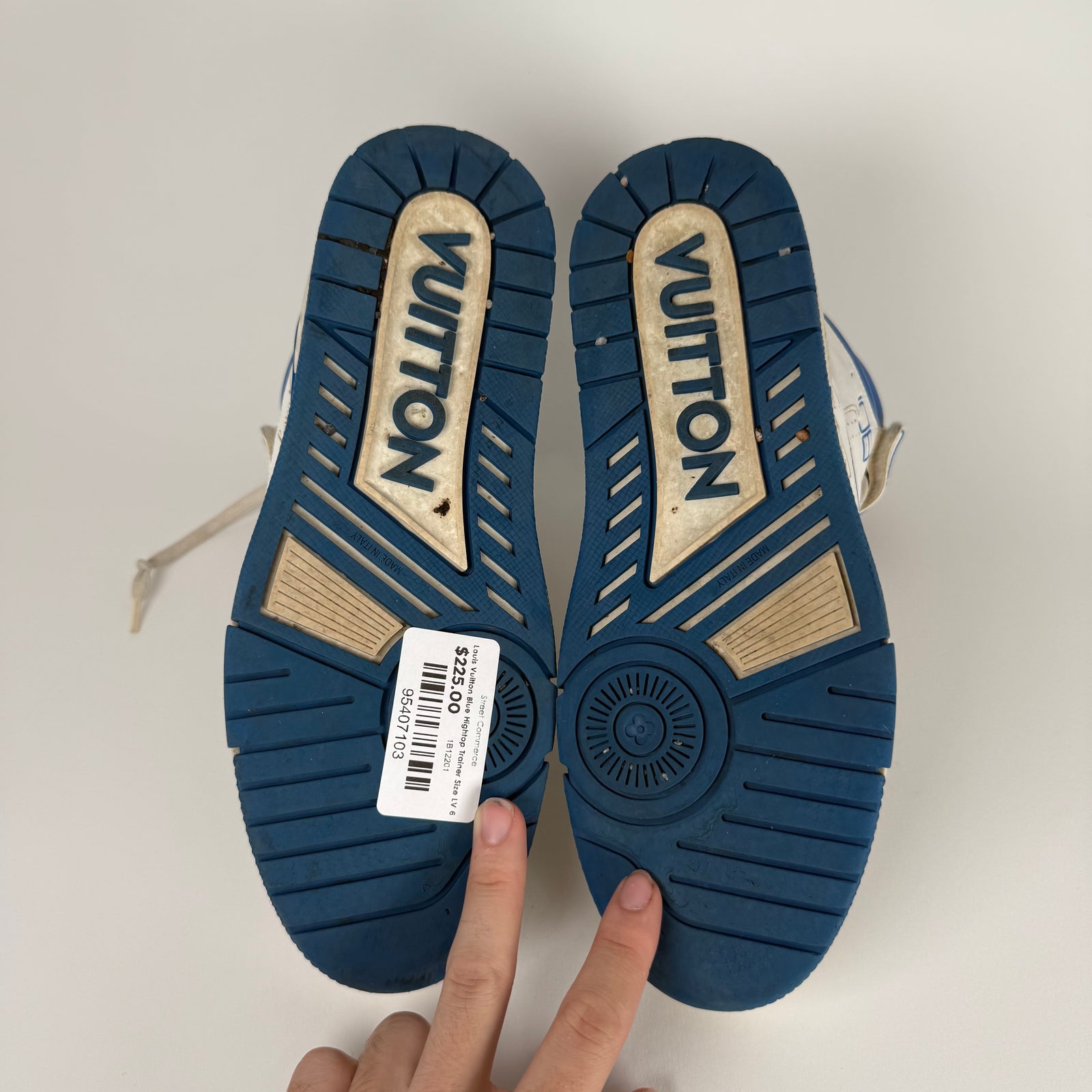 Louis Vuitton Blue Hightop Trainer Size LV 6