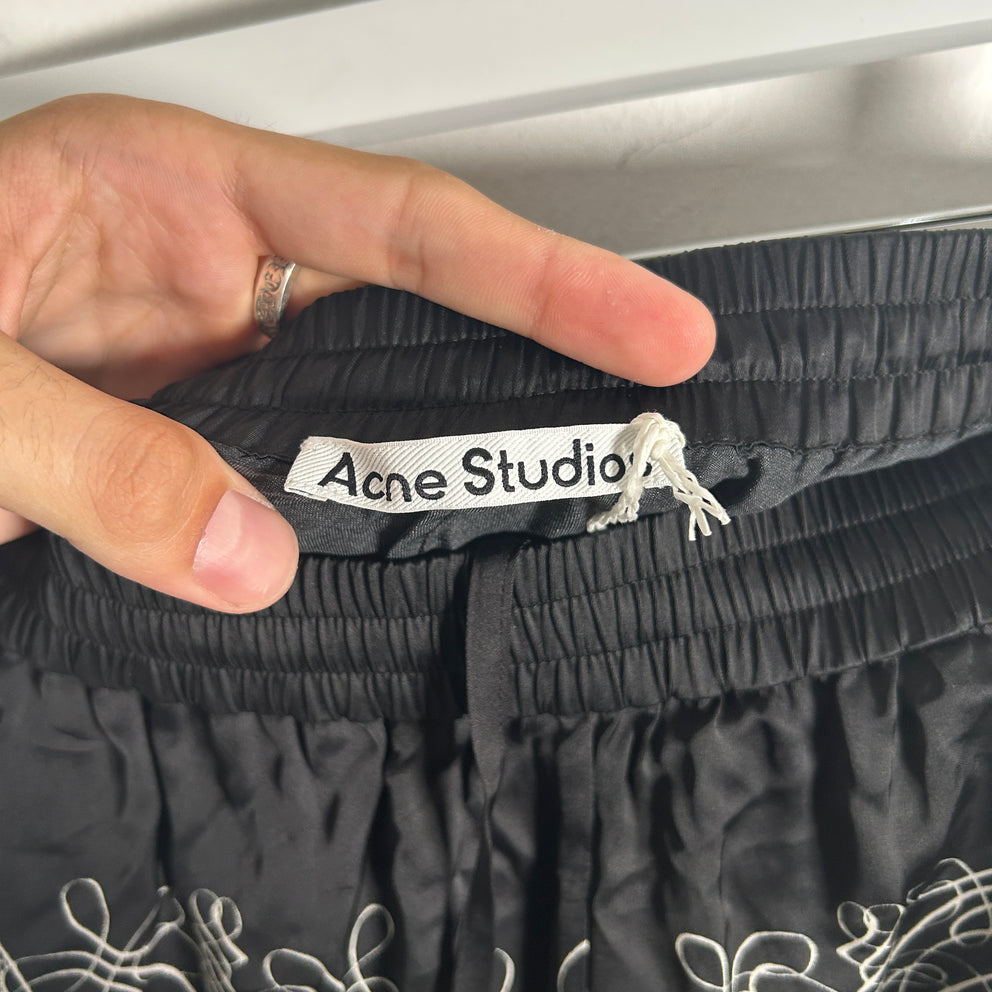 Acne Studios Patterned Viscose Shorts Size XL