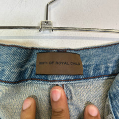 Birth of Royal Child Dirty-Washed Waxed Baggy Jeans