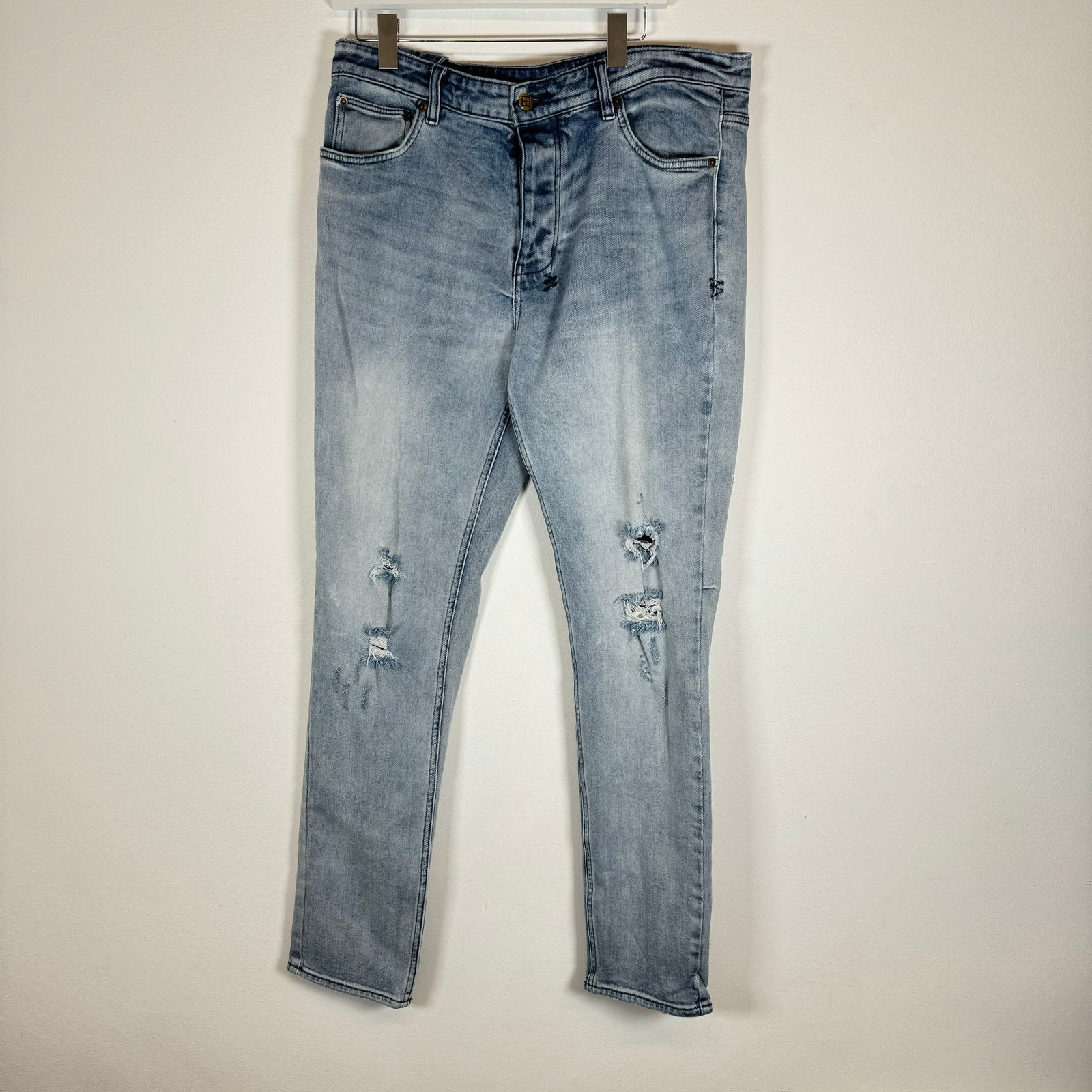 Ksubi Lightwash Distressed Denim Jeans Size 36
