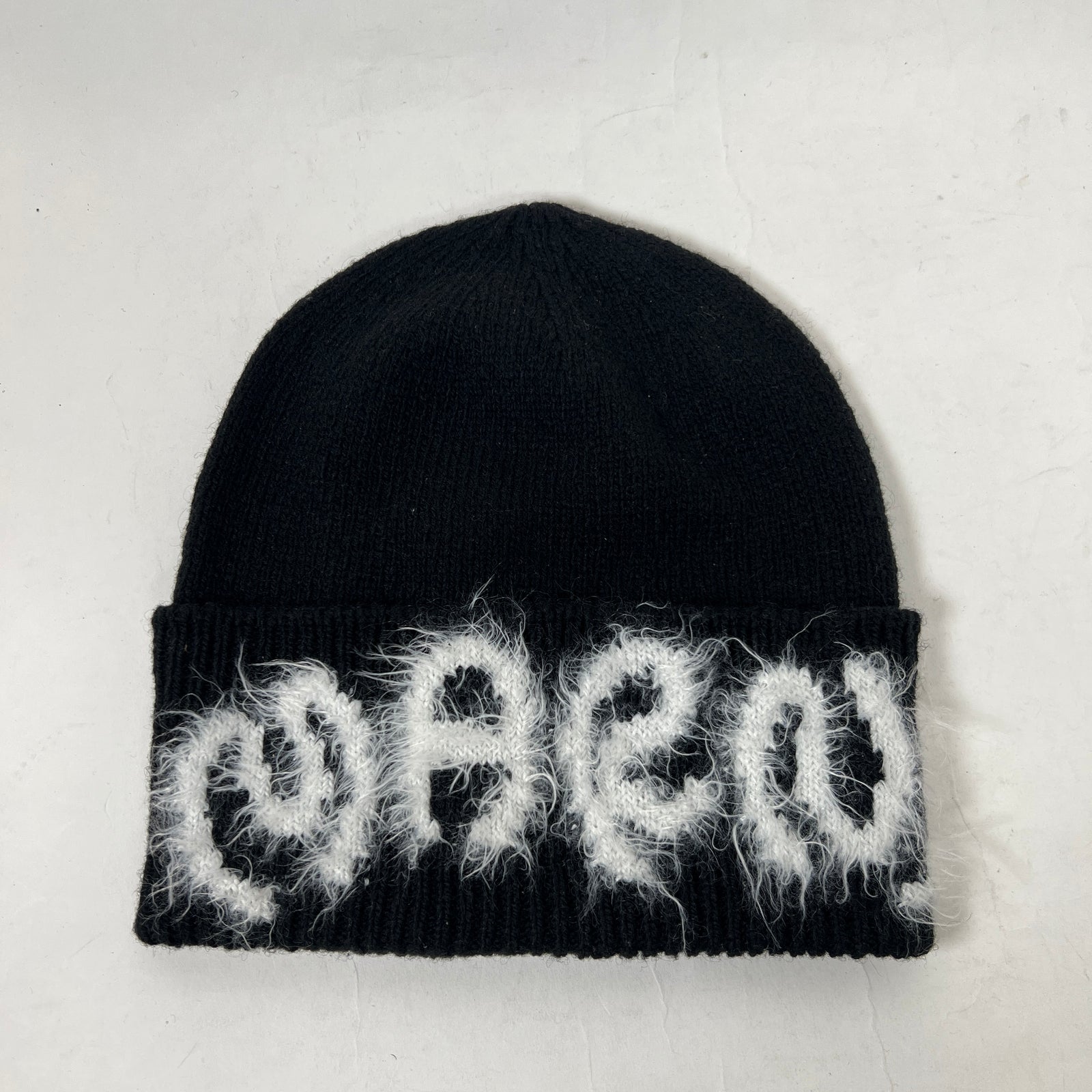 Marni Black/White Intarsia Wool Beanie Size M