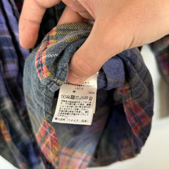 Needles Tye Dye Rebuild Flannel Shirt Size L