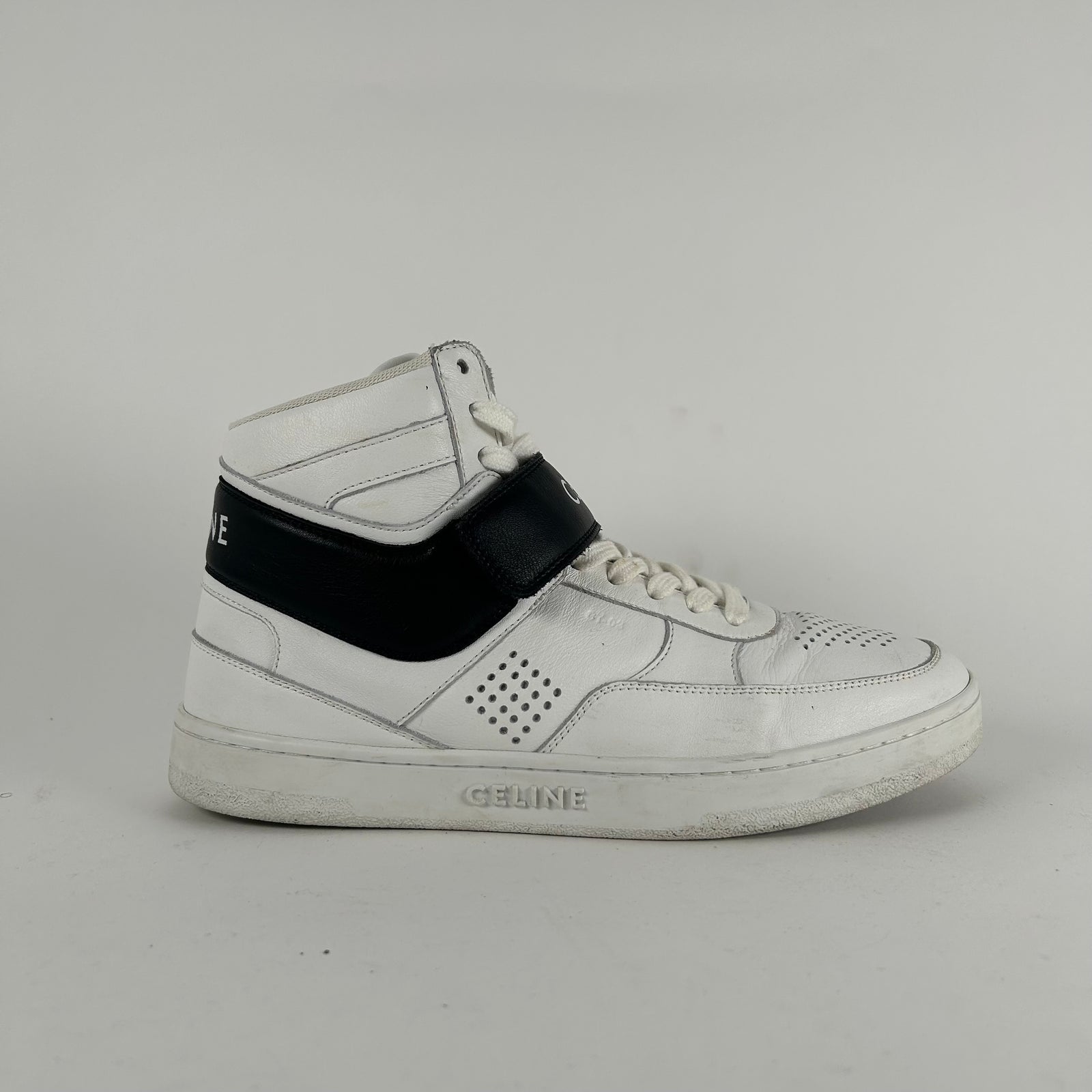 Celine CT-03 White High Trainers Size 8