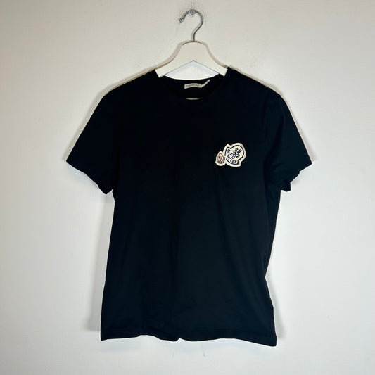 Moncler Black Patch Logo T-shirt Size M