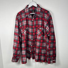 Needles Satin Lined Red Plaid Shirt Size XL