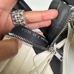 Rick Owens Black/Milk Geobaskets Size 45