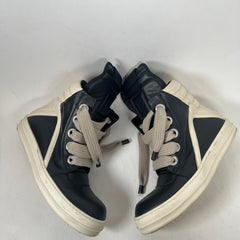 Rick Owens Black Jumbo Lace Geobasket Size 42