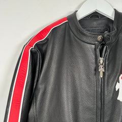 Chrome Hearts Single Riders Cemetery Leather Jacket Size M